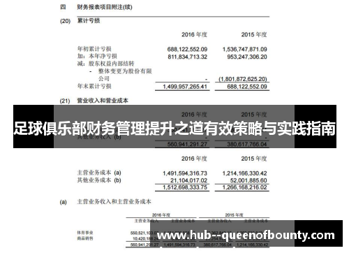 足球俱乐部财务管理提升之道有效策略与实践指南